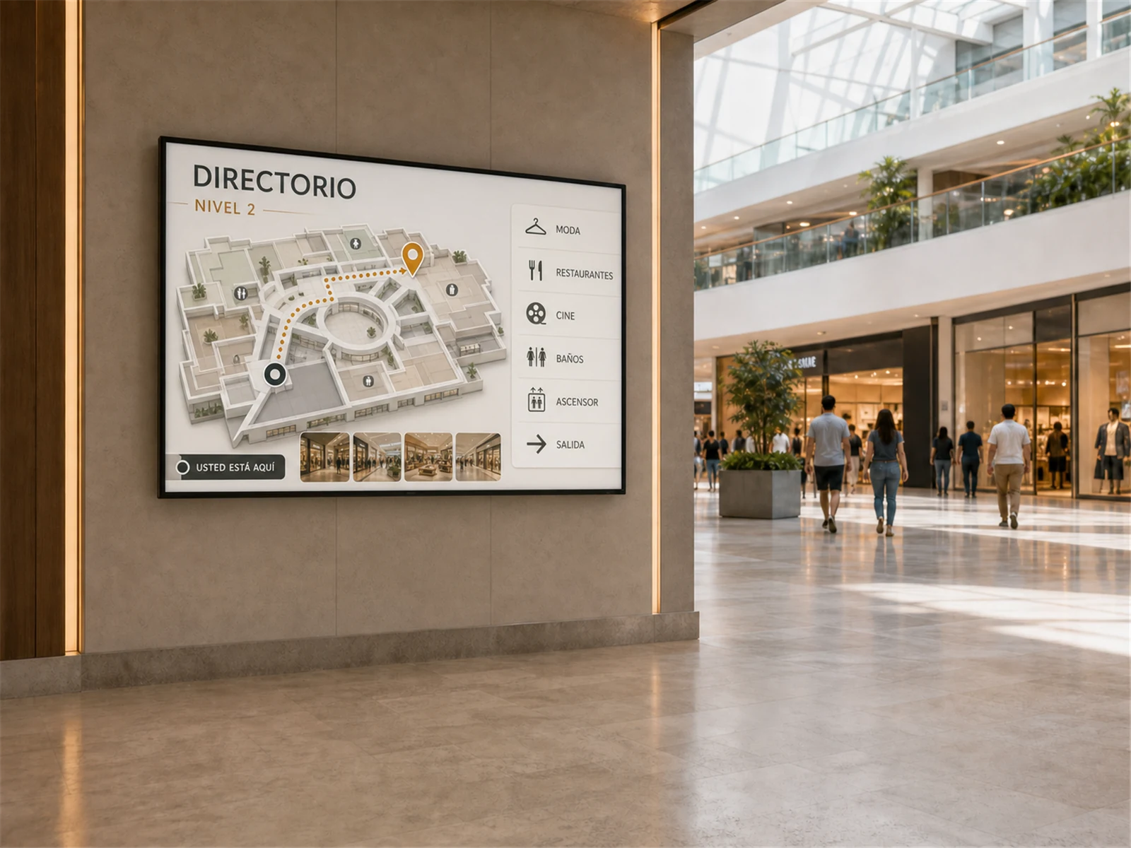 ContentOEP en un negocio de Centros comerciales