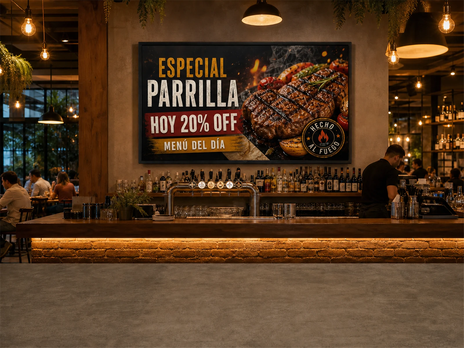 ContentOEP en un negocio de Restaurantes